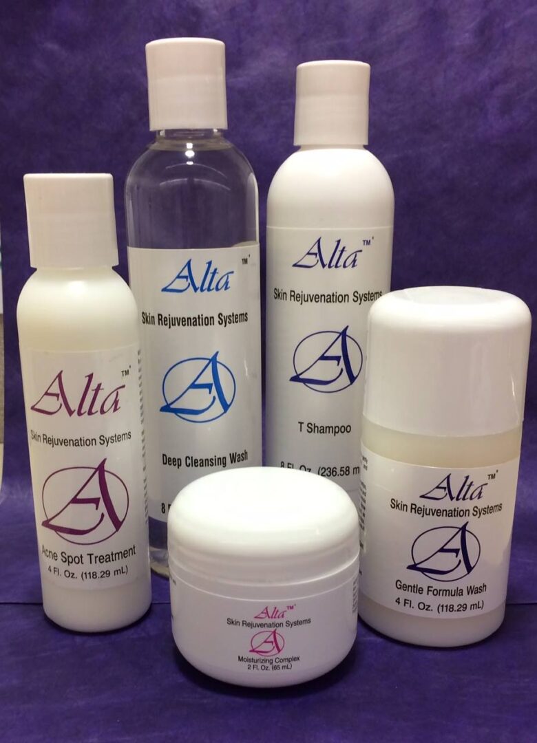 An array of Alta products for skin care